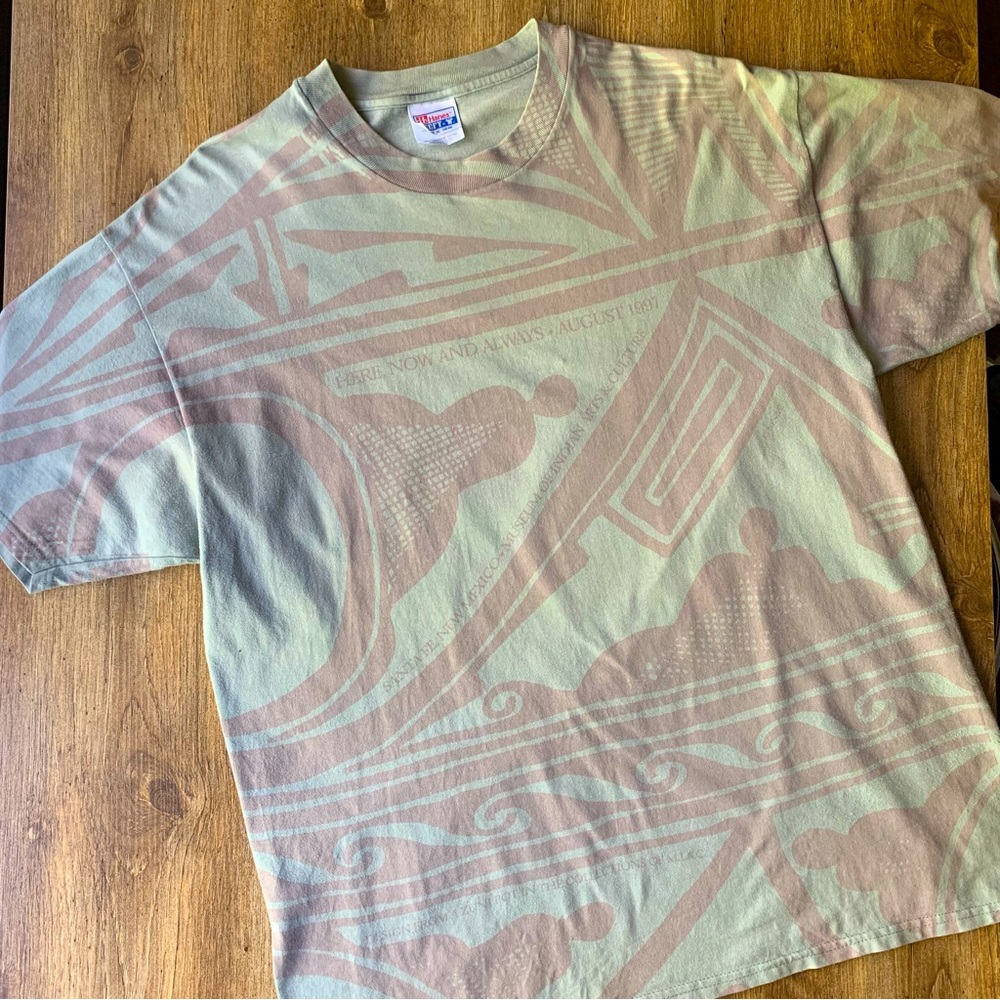 Vintage Santa Fe New Mexico Museum Shirt XL AOP Hanes Beefy